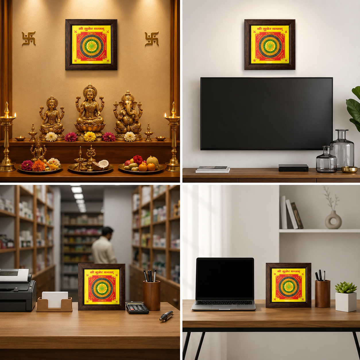 Shree Kuber Yantra (6×6 inch) with Frame