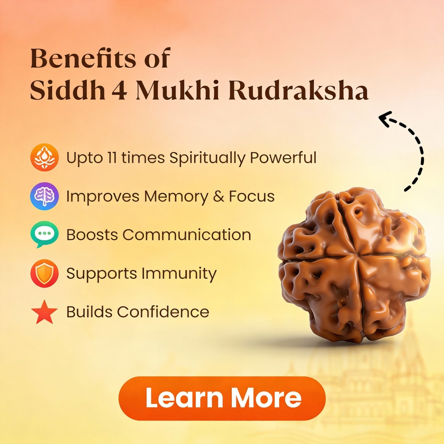 4 Mukhi Rudraksha - Siddh