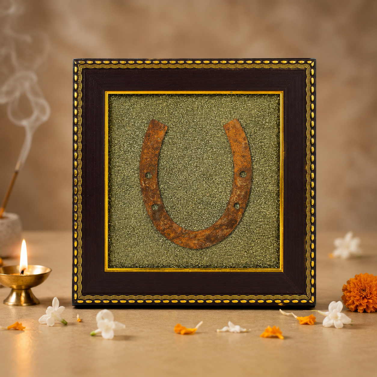 Ghode Ki Naal on Raw Pyrite Frame