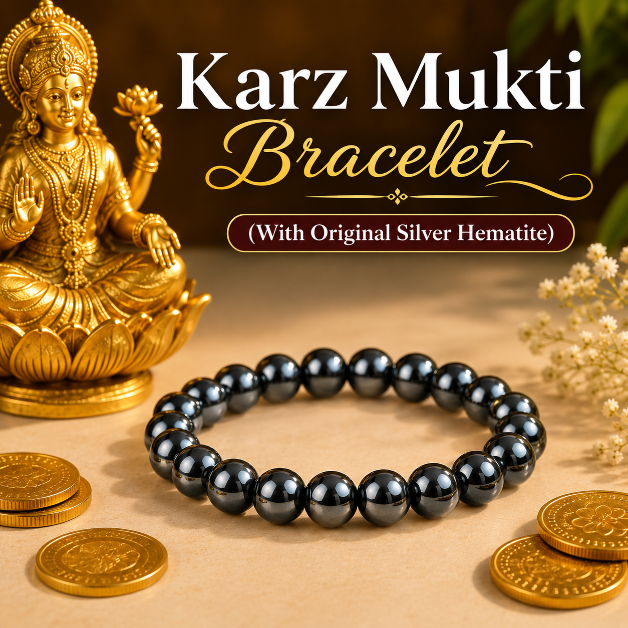 Karz Mukti Bracelet (Silver Hematite)
