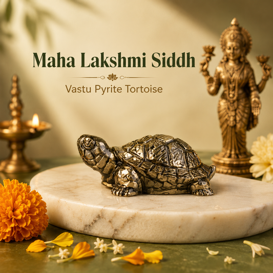 Maha Lakshmi Siddh Vastu Pyrite Tortoise