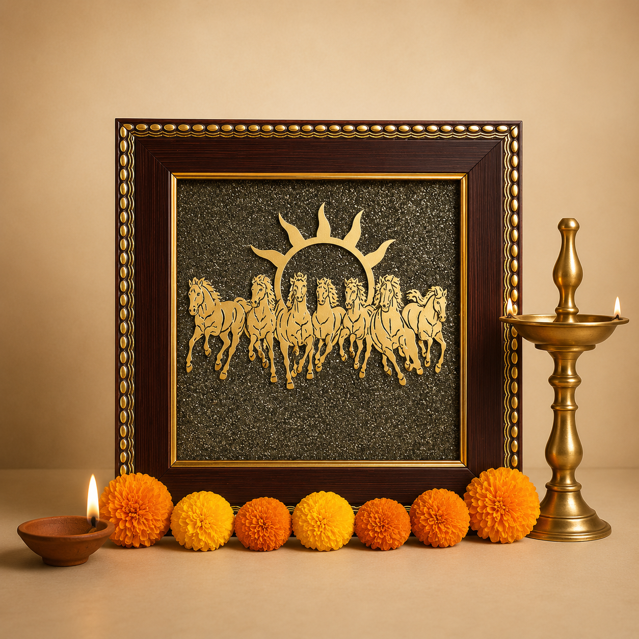 7 Horses Pyrite Frame