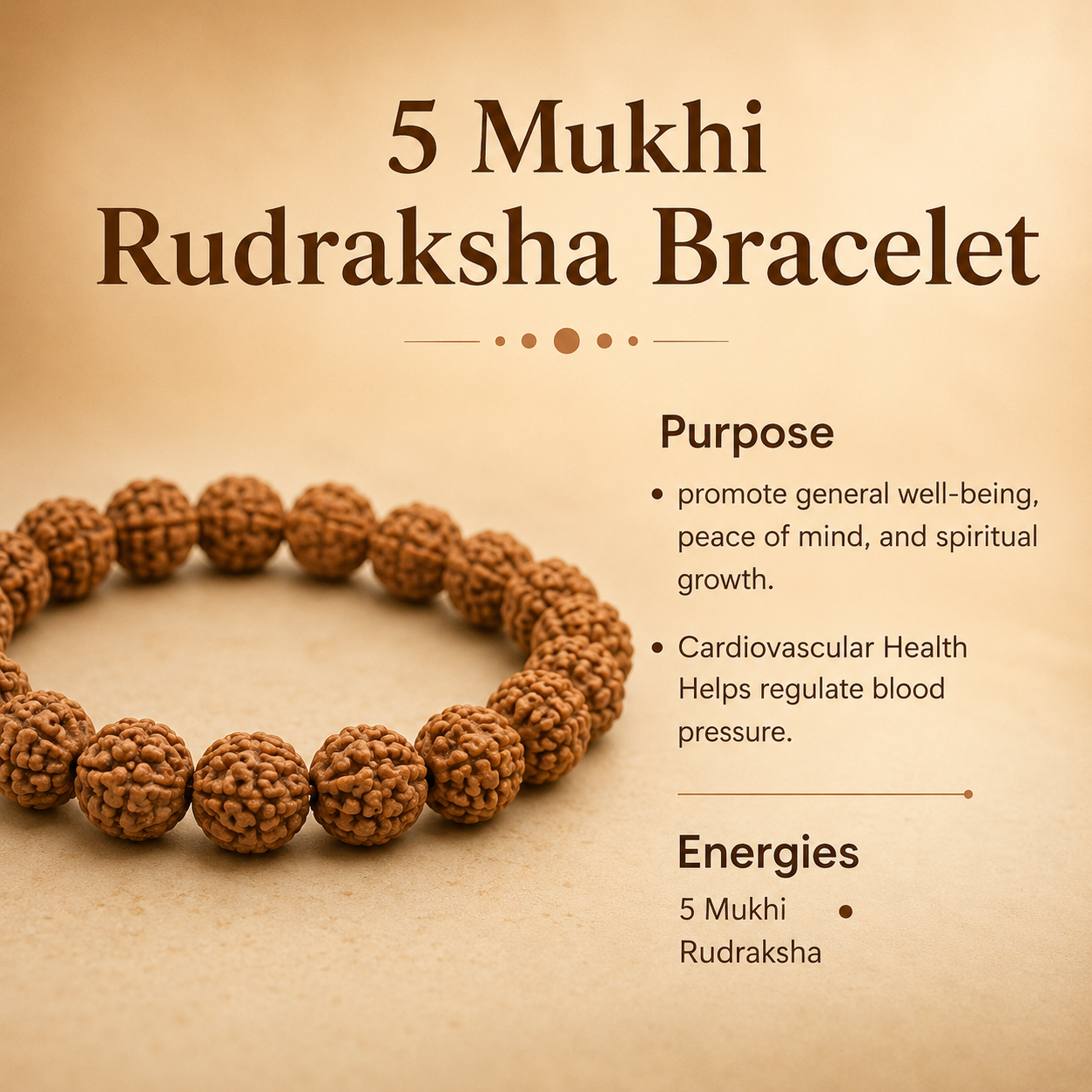 5 Mukhi Rudraksha Bracelet