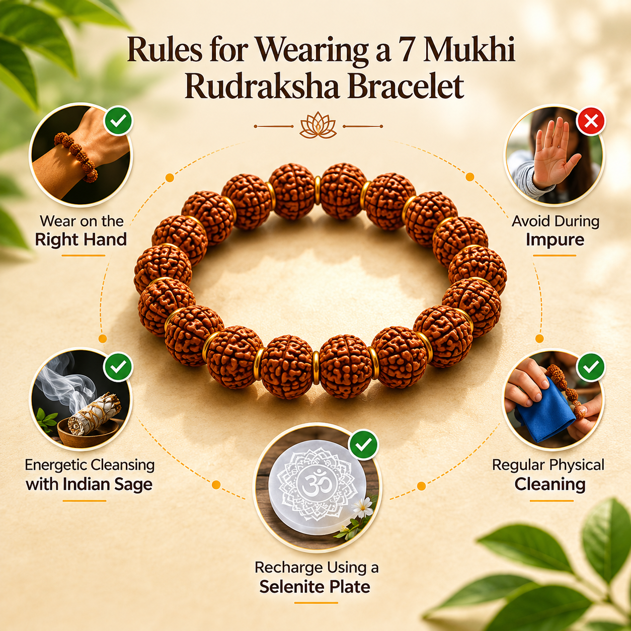 7 Mukhi Rudrakash Bracelet