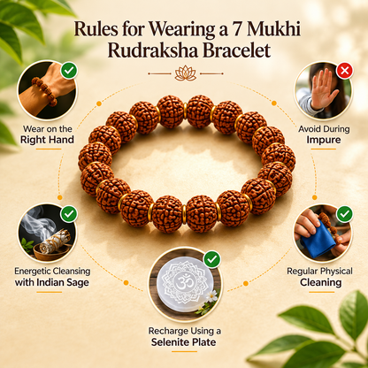 7 Mukhi Rudrakash Bracelet