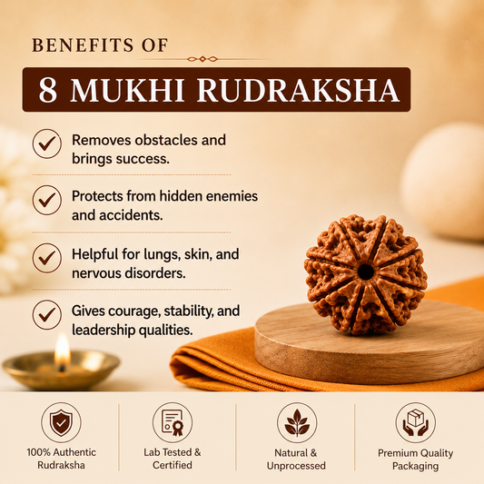 8 Mukhi Rudraksha - Siddh