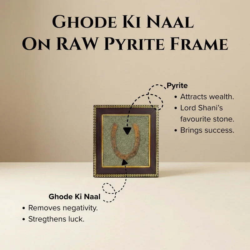 Ghode Ki Naal on Raw Pyrite Frame