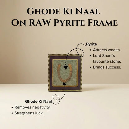 Ghode Ki Naal on Raw Pyrite Frame