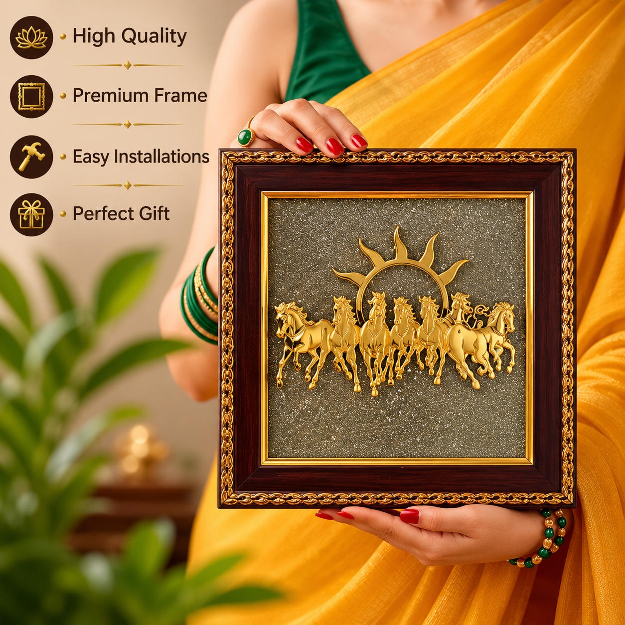 7 Horses Pyrite Frame