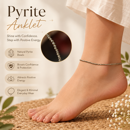 Raw Pyrite Anklet