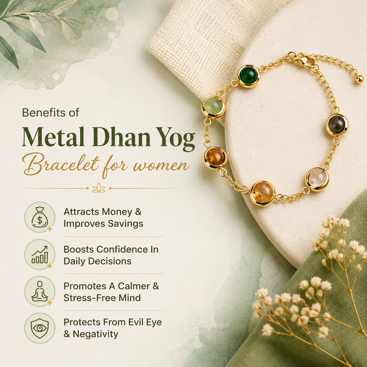 Metal Dhan Yog Bracelet for Women