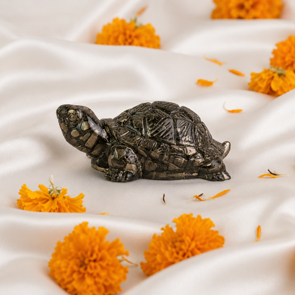 Maha Lakshmi Siddh Vastu Pyrite Tortoise