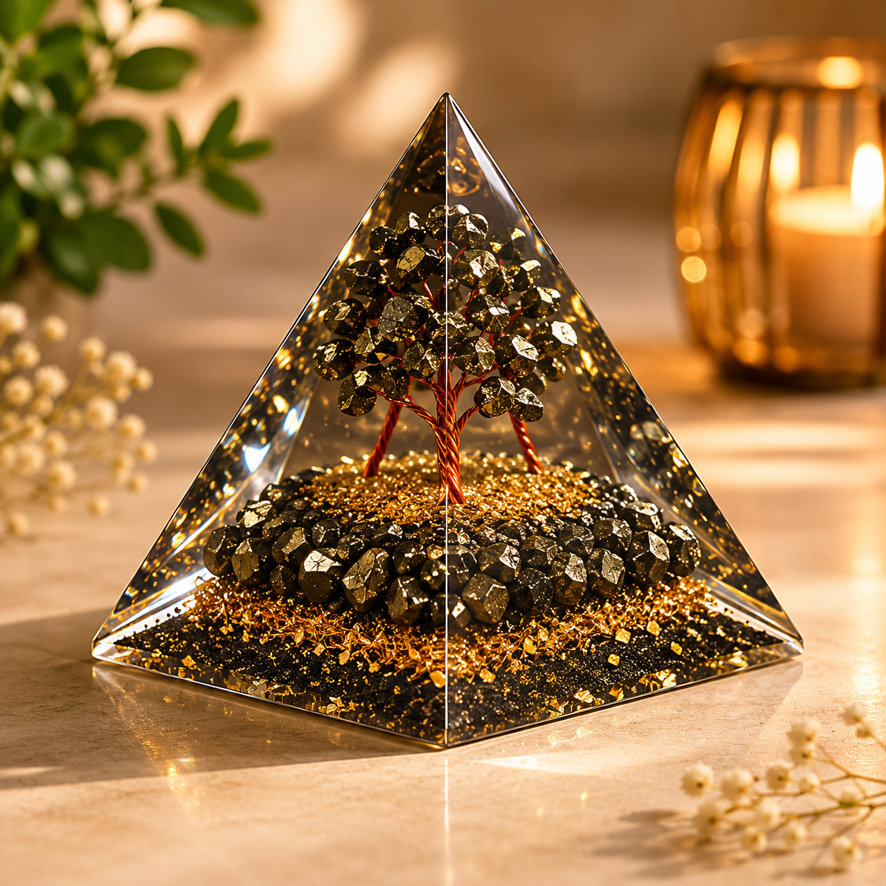 Pyrite Money Magnet Pyramid