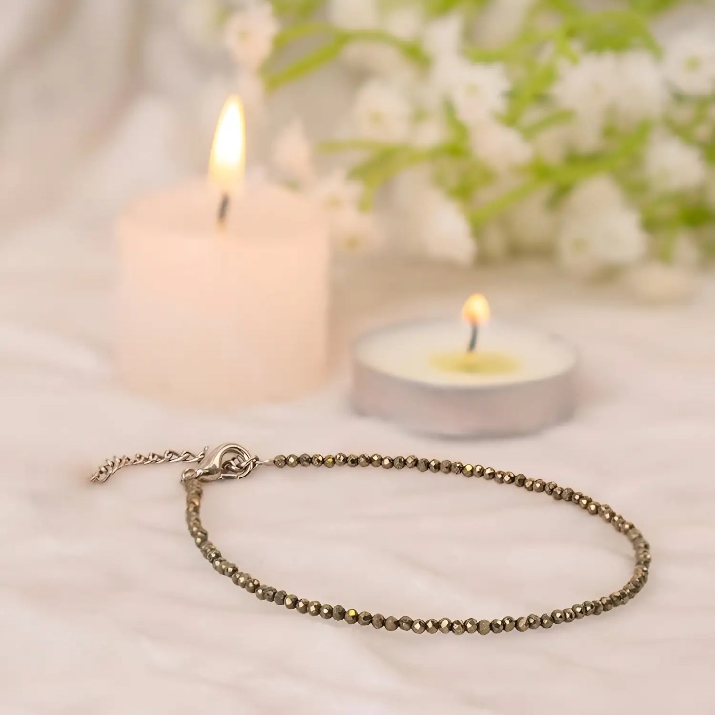 Raw Pyrite Anklet