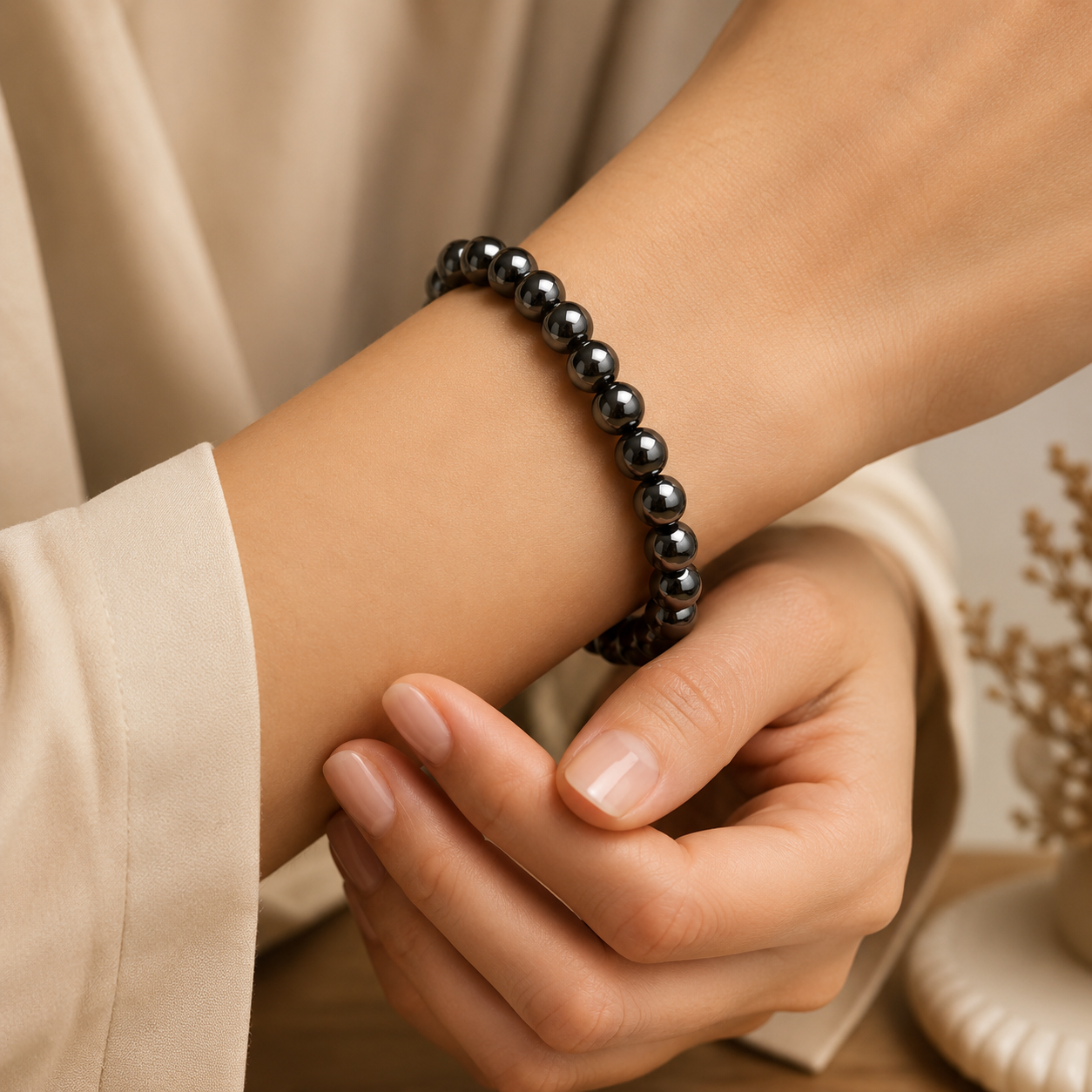 Karz Mukti Bracelet (Silver Hematite)