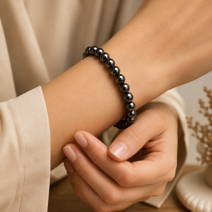 Karz Mukti Bracelet (Silver Hematite)