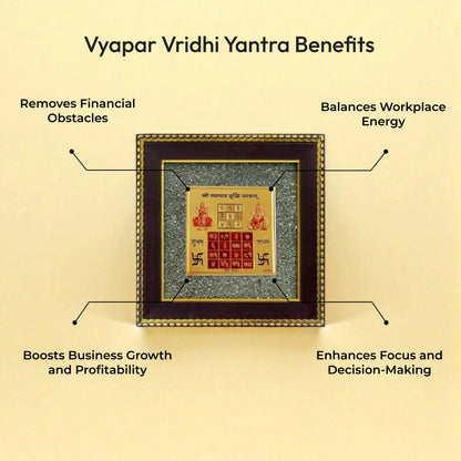 Vyapar Vriddhi Yantra on Raw Pyrite Frame