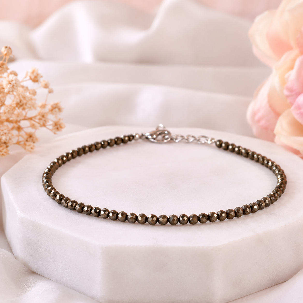 Raw Pyrite Anklet