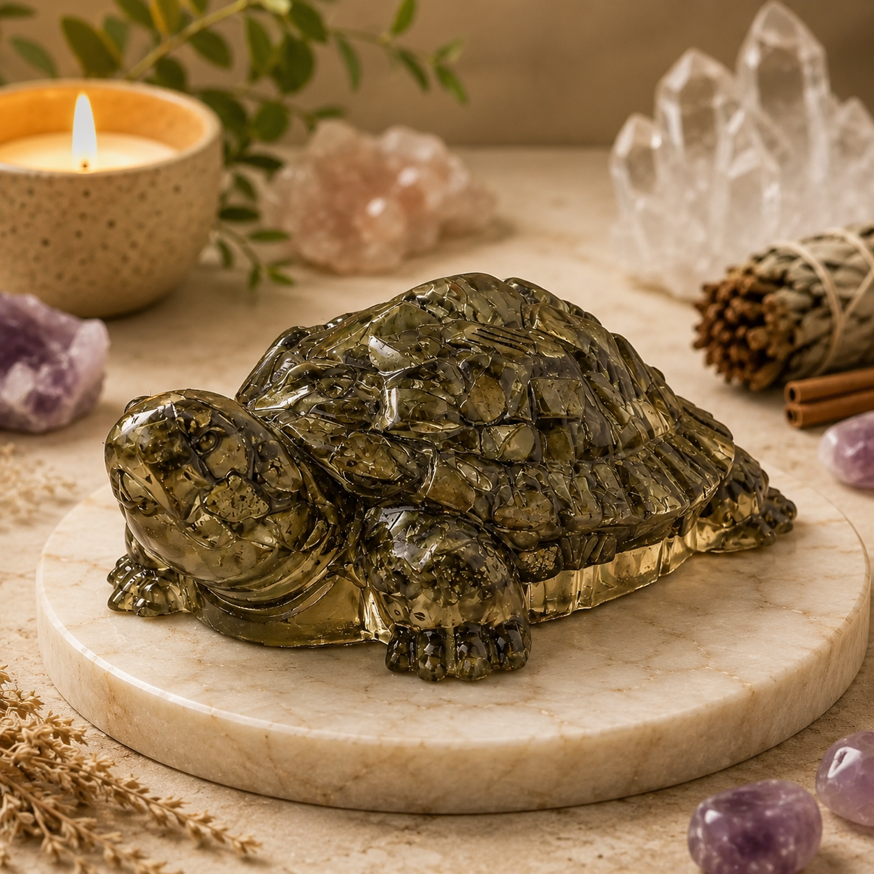 Maha Lakshmi Siddh Vastu Pyrite Tortoise