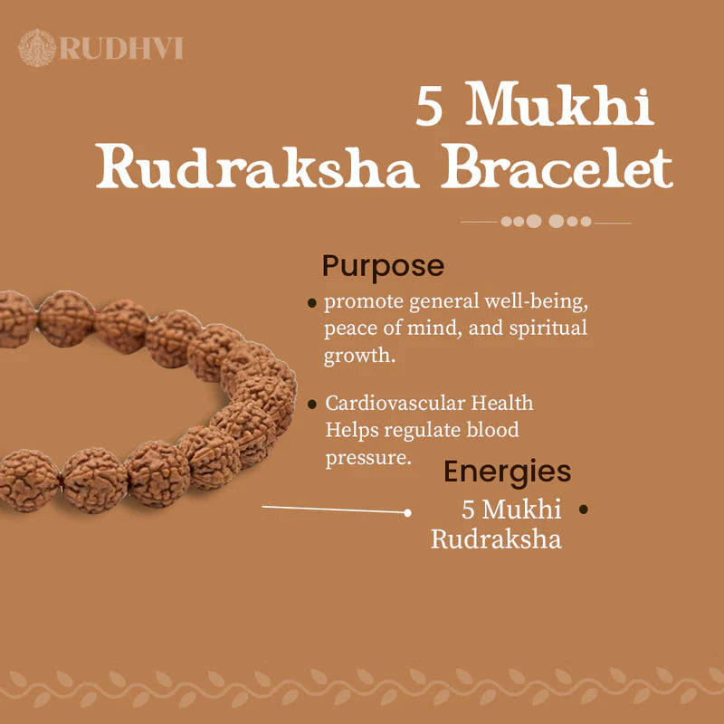 5 Mukhi Rudraksha Bracelet
