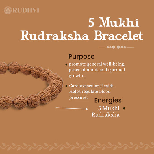 5 Mukhi Rudraksha Bracelet